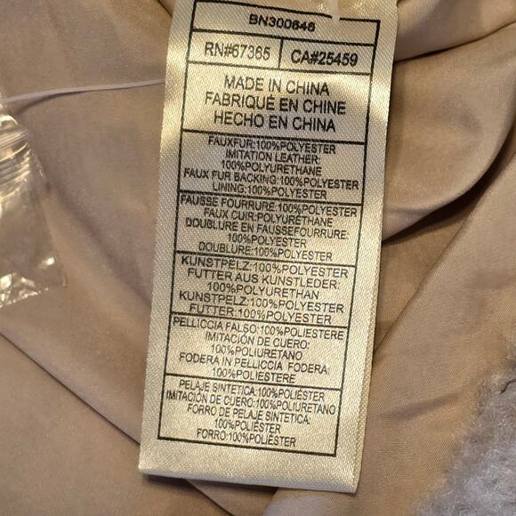 Steve Madden Coat Womens XS Willow Sherpa Faux Fur Color Block Mixed Media Warm - Picture 4 of 12